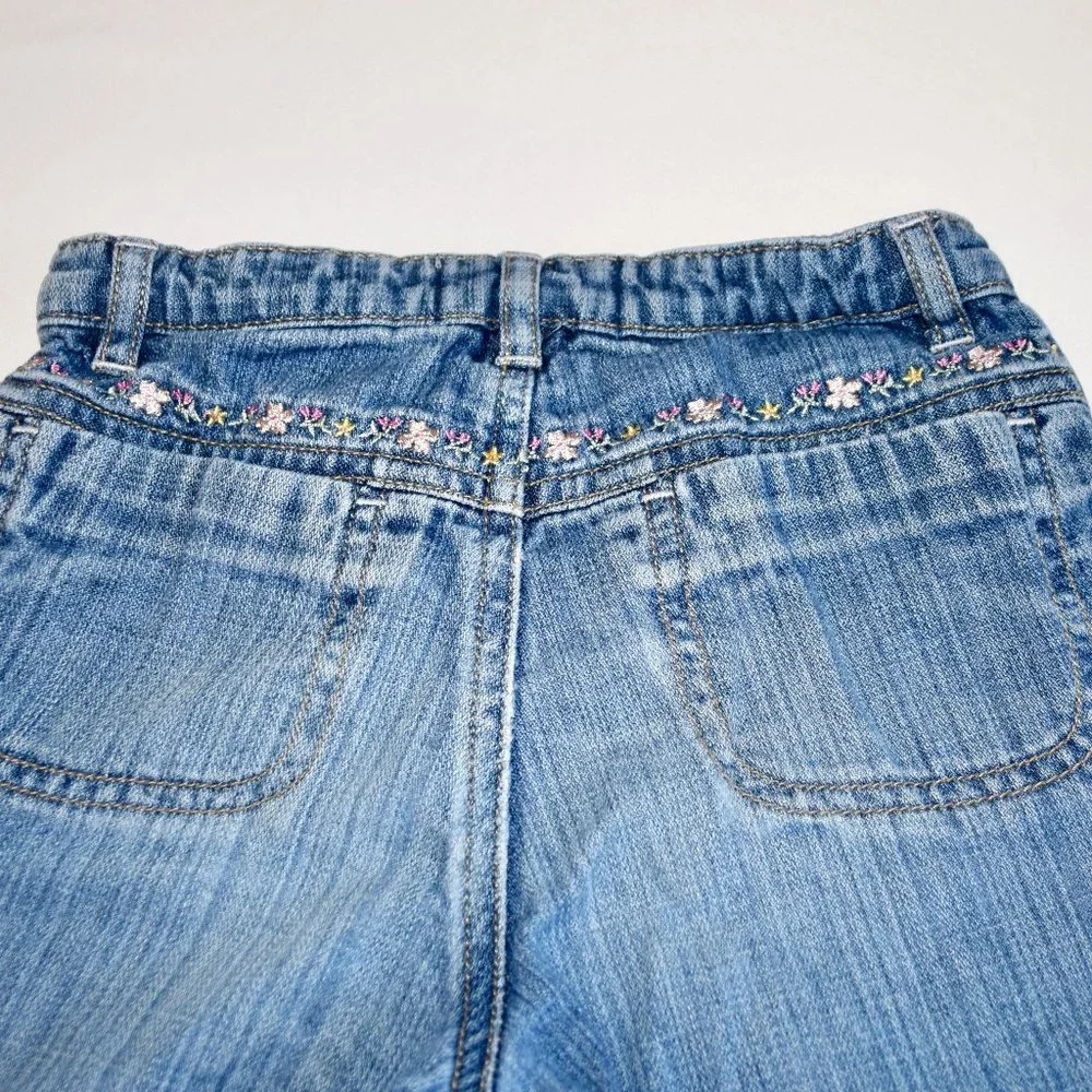 Gap Denim Jeans with Embroidered Flowers - Size 5